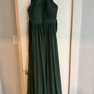 Chiffon Hunter Green Gown